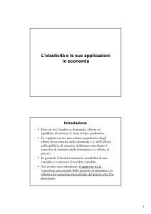 L`elasticità e le sue applicazioni in economia