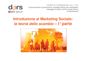 Introduzione al Marketing Sociale: la teoria dello scambio – I°parte