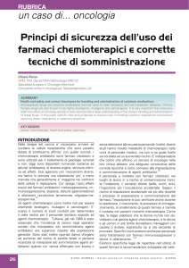 Principi di sicurezza dell`uso dei farmaci chemioterapici e