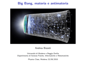 Big Bang, materia e antimateria