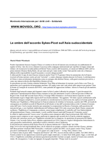Le ombre dell`accordo Sykes-Picot sull`Asia sudoccidentale