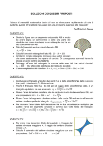 SOLUZIONI DEI QUESITI PROPOSTI