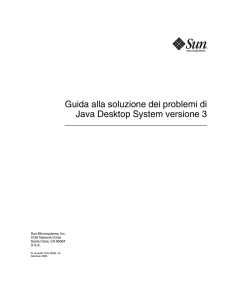 Guida alla soluzione dei problemi di Java Desktop System versione 3
