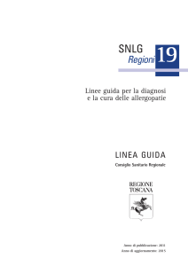 Linee guida per la diagnosi e la cura delle allergopatie - SNLG-ISS