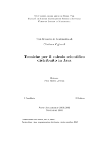 Tecniche per il calcolo scientifico distribuito in Java