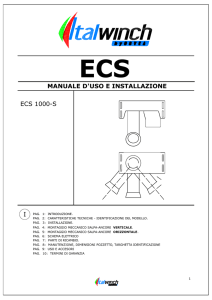 manuale d`uso e installazione ecs 1000-s