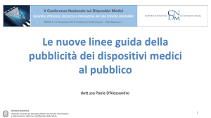 Diapositiva 1 - Ministero della Salute