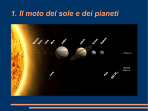 1. Il moto del sole e dei pianeti