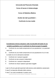 L 9 confronto tra 2 medie