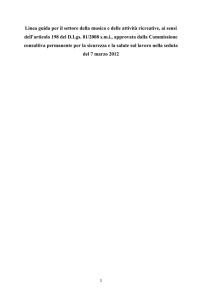 Linee Guida per il settore della musica e delle attività ricreative