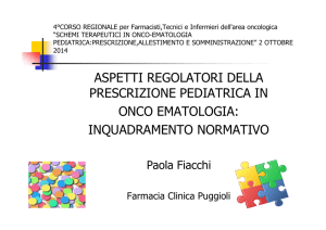 aspetti regolatori della prescrizione pediatrica in onco ematologia