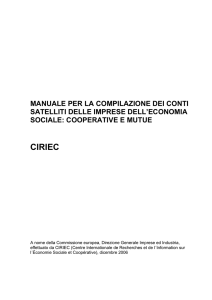 Manuale per la compilazione dei conti satelliti delle imprese dell