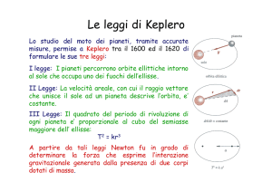 Le leggi di Keplero - Università degli Studi di Roma "Tor Vergata"