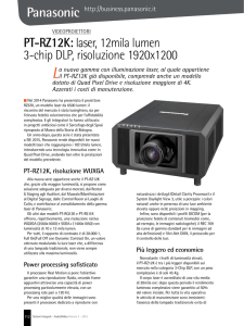 PT-RZ12K: laser, 12mila lumen 3-chip DLP, risoluzione 1920x1200