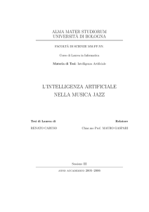 L`INTELLIGENZA ARTIFICIALE NELLA MUSICA JAZZ