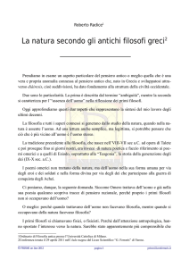 La natura secondo gli antichi filosofi greci2 - "Ferraris"