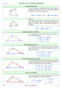 Teoremi sui triangoli qualsiasi