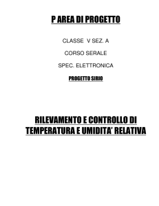 p area di progetto rilevamento e controllo di temperatura e umidita