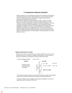 3. Componenti adinamici (resistivi)