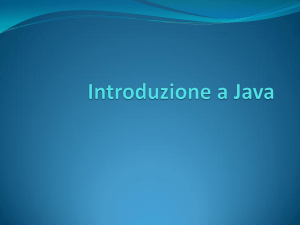 Introduzione a Java