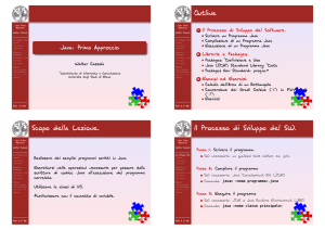 Java: Primo Approccio