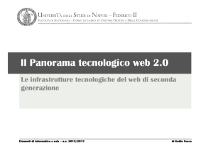 Il Panorama tecnologico web 2.0 - Corso di elementi di informatica e