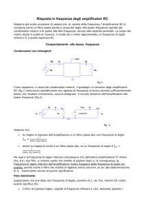 Risposta in frequenza degli amplificatori RC