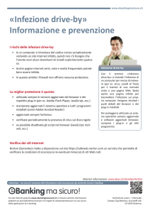 Infezione drive-by» Informazione e prevenzione - eBanking