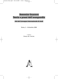 Domenico Guaccero Teoria e prassi dell`avanguardia