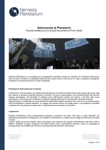 Nemesis Planetarium progetto didattico di Astronomia