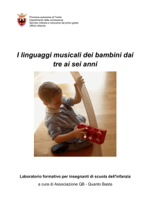 I linguaggi musicali dei bambini dai tre ai sei anni