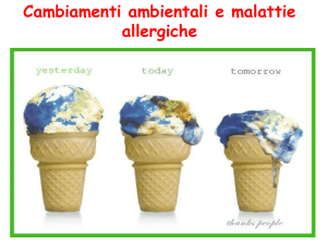 Cambiamenti ambientali e malattie allergiche