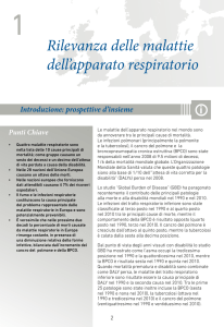 Rilevanza delle malattie dell`apparato respiratorio