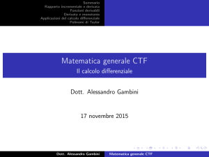 Il calcolo differenziale