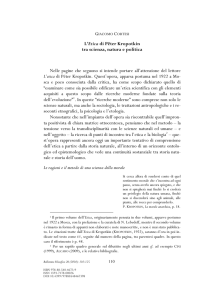 L`Etica di Pëter Kropotkin tra scienza, natura e politica Nelle pagine