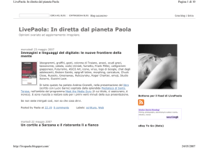 LivePaola: In diretta dal pianeta Paola