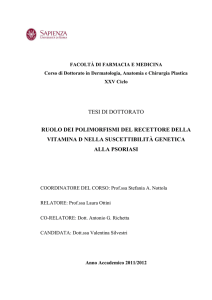 tesi di dottorato ruolo dei polimorfismi del - Padis