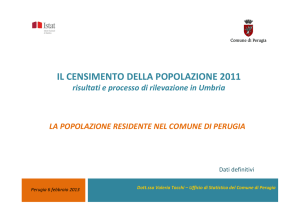 La popolazione residente nel comune di Perugia