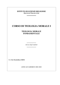 corso di teologia morale i teologia morale fondamentale