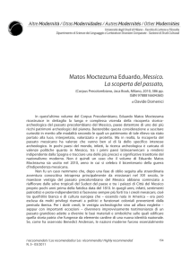 Matos Moctezuma Eduardo,Messico. La scoperta del passato