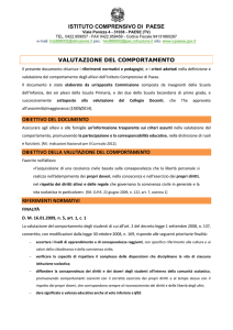 Documento di valutazione del Comportamento