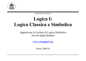 Logica I: Logica Classica e Simbolica