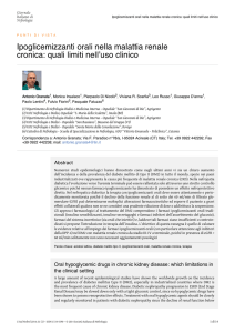 Ipoglicemizzanti orali nella malattia renale cronica