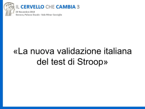 La nuova validazione italiana del test di Stroop