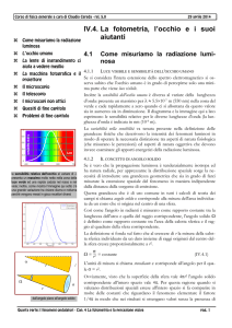 0404 La fotometria e la percezione visiva