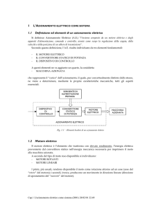 L`Azionamento elettrico come sistema