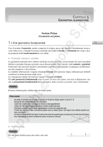 CAPITOLO 3 Sezione Prima Geometria nel piano 1 Enti geometrici