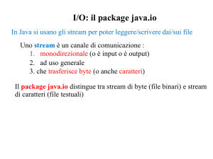 Java lezione 8: Input e Output