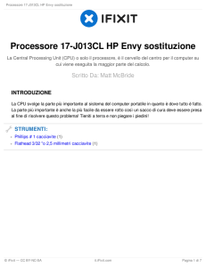Processore 17-J013CL HP Envy sostituzione