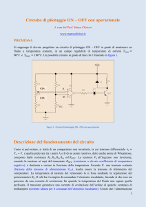 Circuito di pilotaggio ON – OFF con operazionale